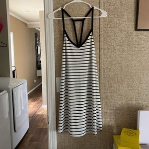 Black and white stripped summer dress